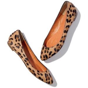 Madewell Leopard Sidewalk Skimmer Flats
